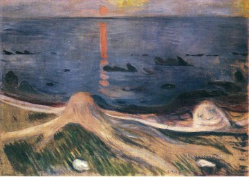 Expresionismo Painting - El misterio de una noche de verano 1892 Edvard Munch Expresionismo